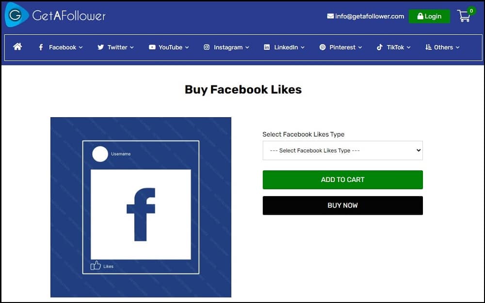 Buy Facebook Likes for GetAFollower