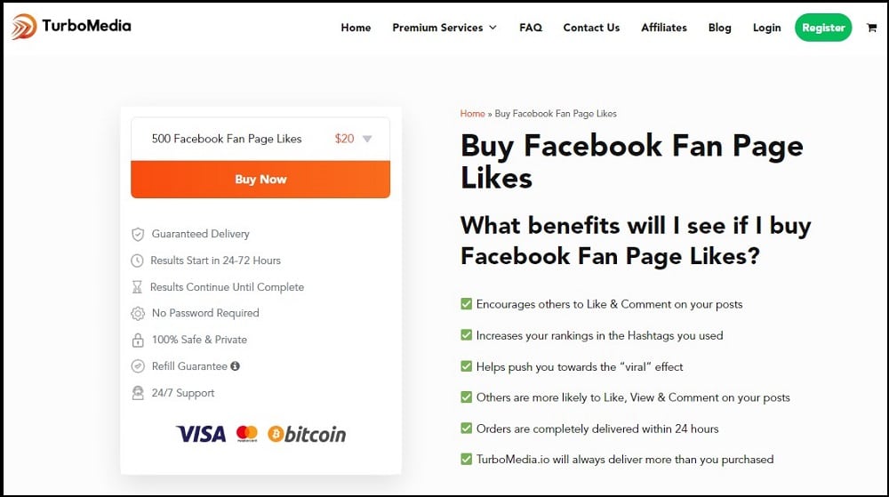 Buy Facebook Likes for TurboMedia