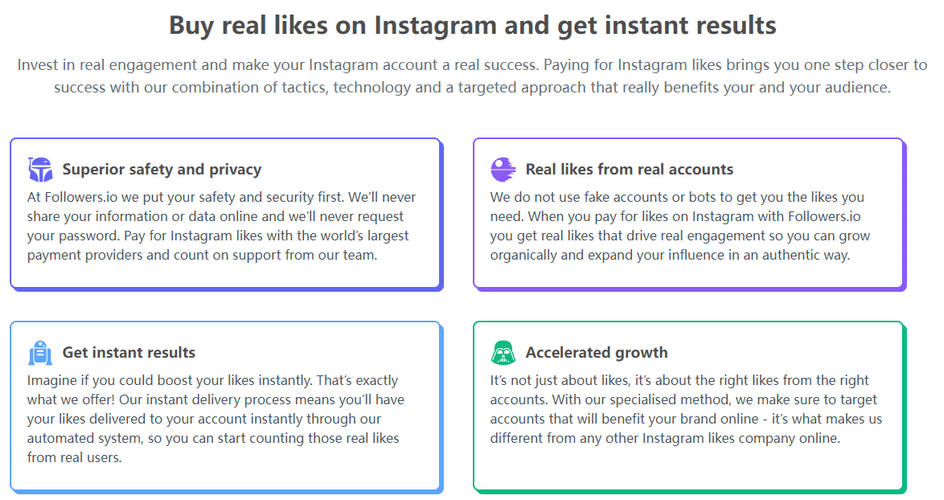 Buy Instagram Likes for Followers.io