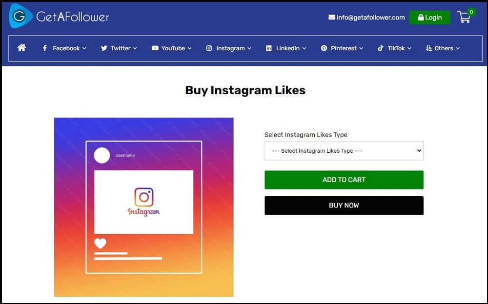 Buy Instagram Likes for GetAFollower