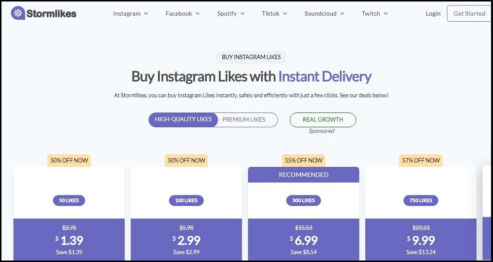 Buy Instagram Likes for Stormlikes