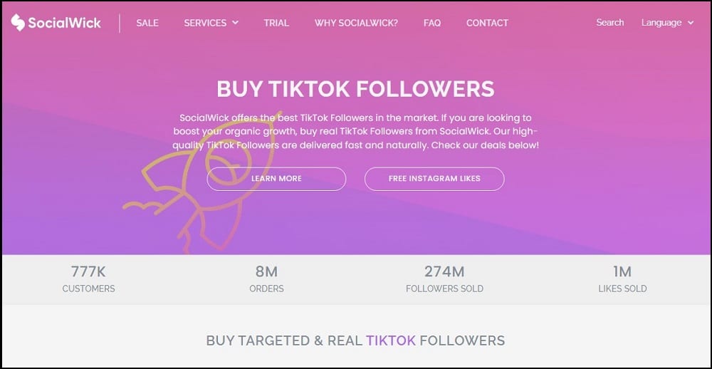 Buy Tik Tok Followers for SocialWick