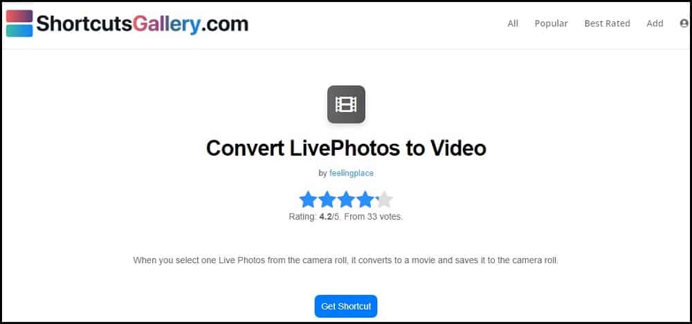 Convert LivePhotos to Video