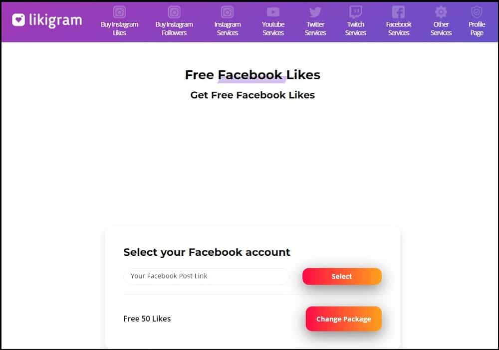 Free Facebook Likes for Likigram