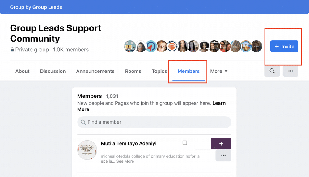 Invite Someone to Events or Groups