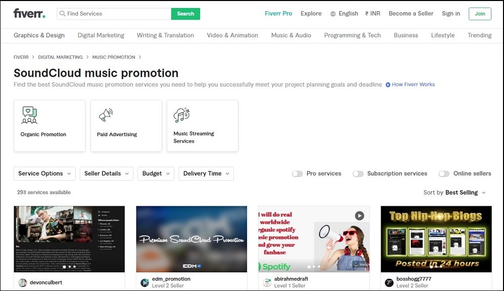 SoundCloud Promotion Services for Fiverr