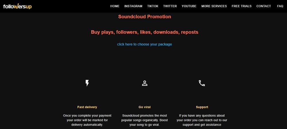 SoundCloud Promotion Services for Followersup