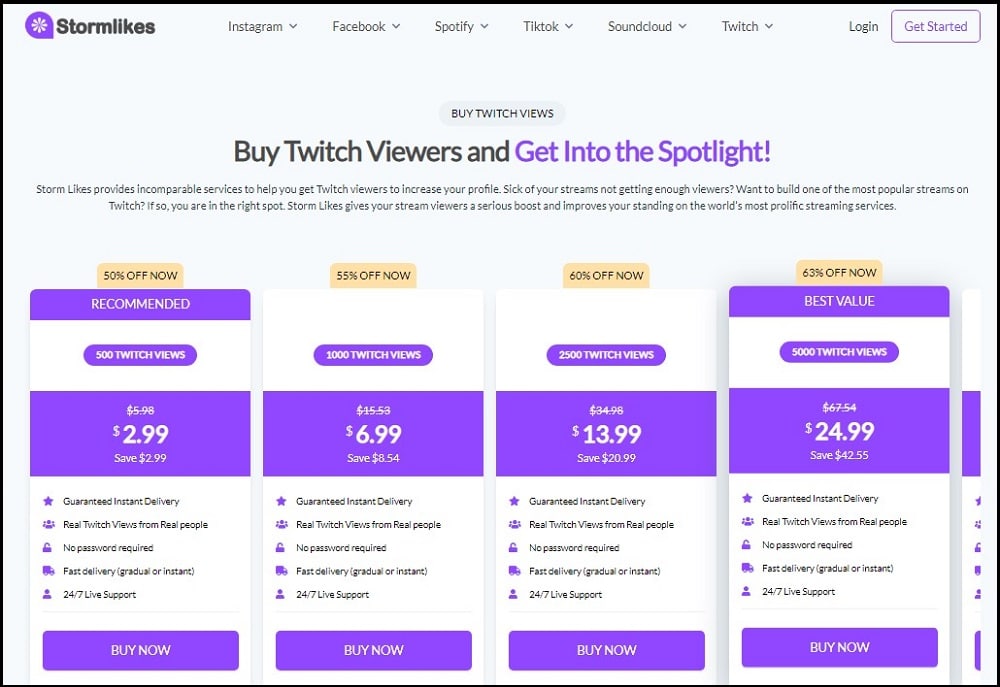 Twitch Promotional service for Stormlikes