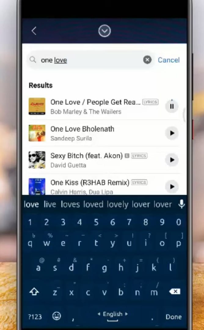 song to select it on facebook settings