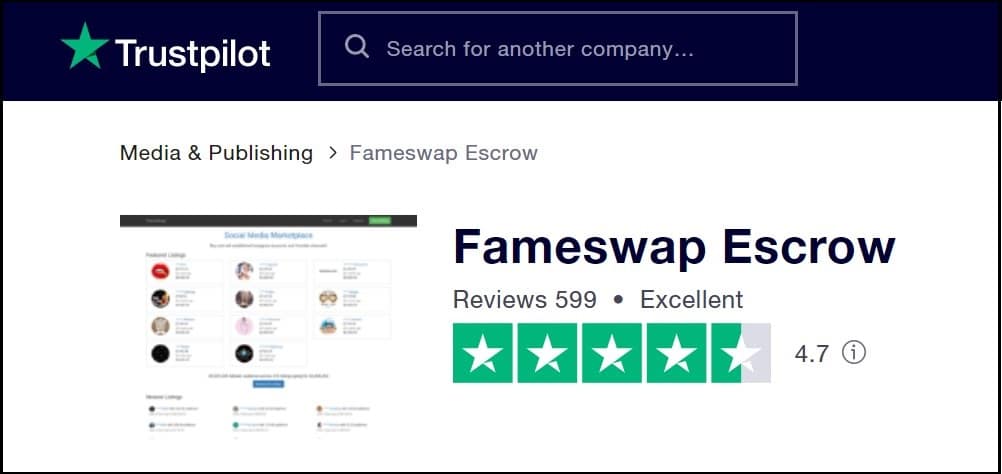 Fameswap trustpilot Recommendation