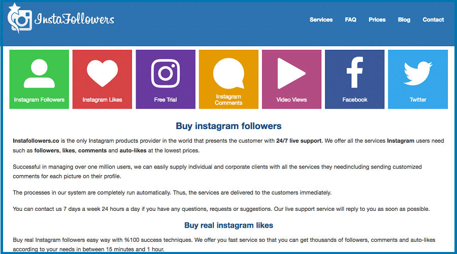 InstaFollowers buy Instagram followers