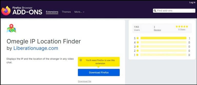 omegle ip locator extension firefox