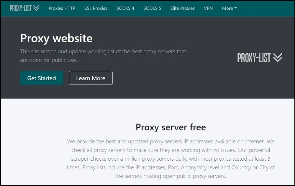 Proxy-List for Free Proxy Server