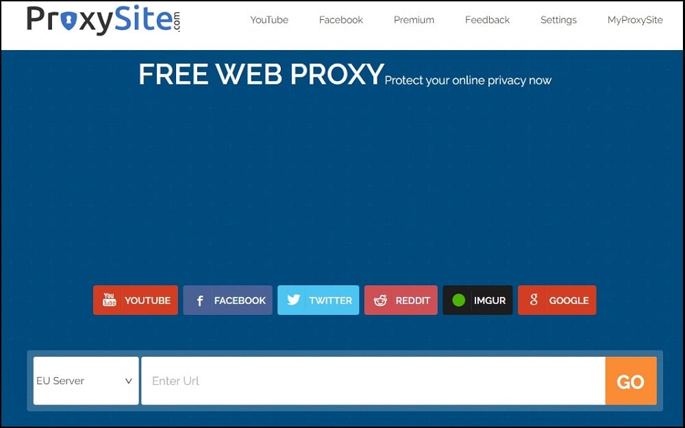 ProxySite for Free web proxy