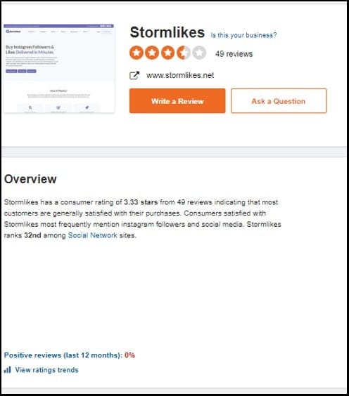 Stormlikes Customer overview