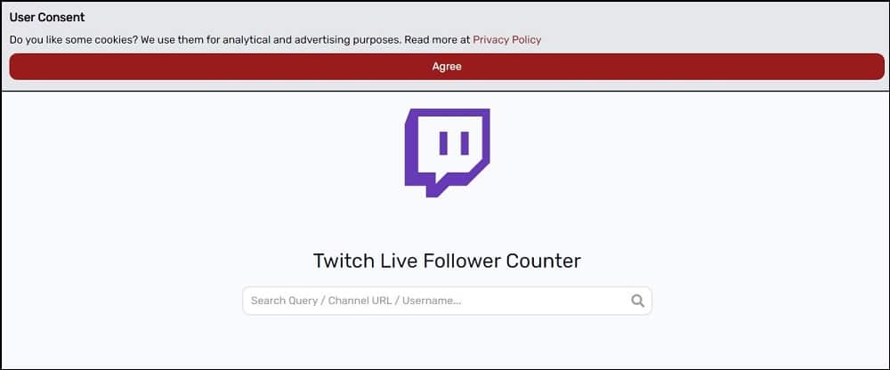 Livecounts io with Twitch Followers Count