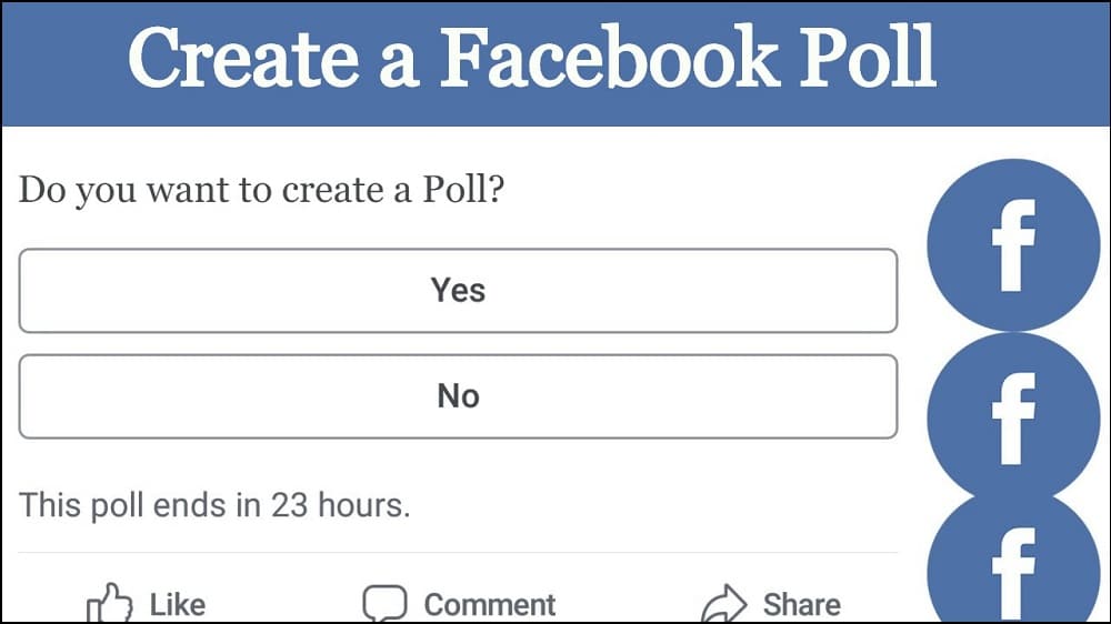 You Make a Poll on Facebook