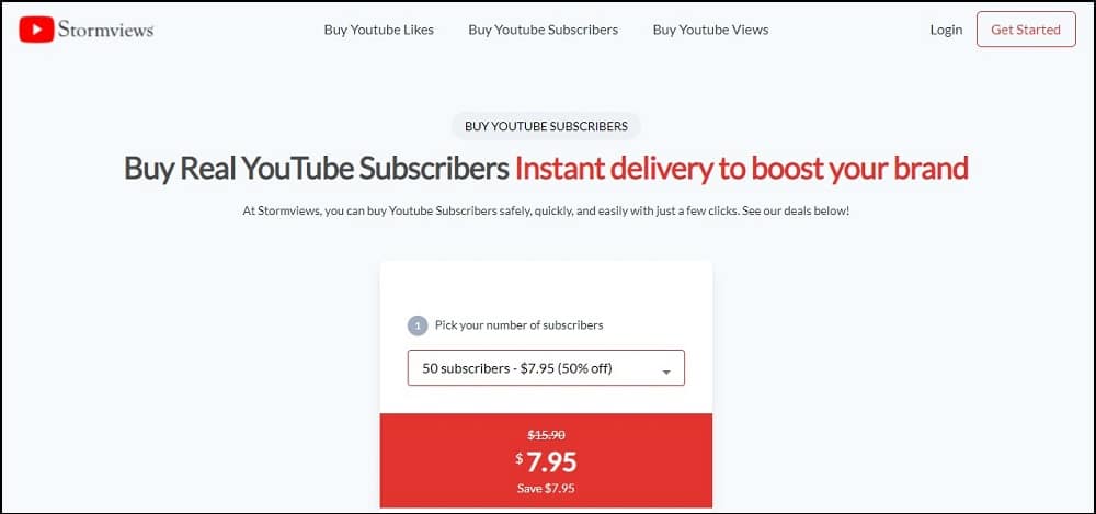 StormViews YouTube Subscribers Plan