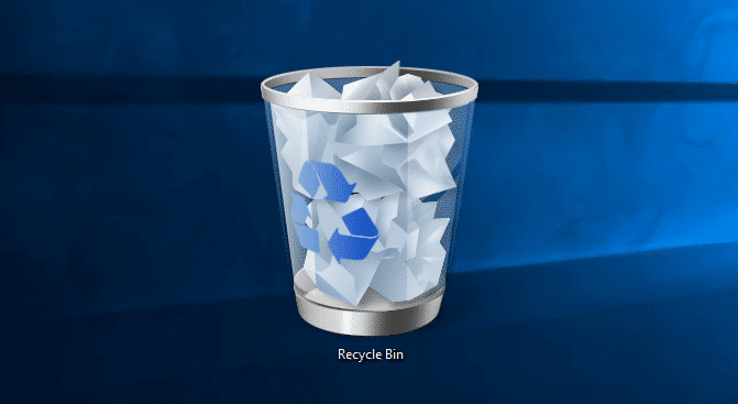 Check to recycle bin