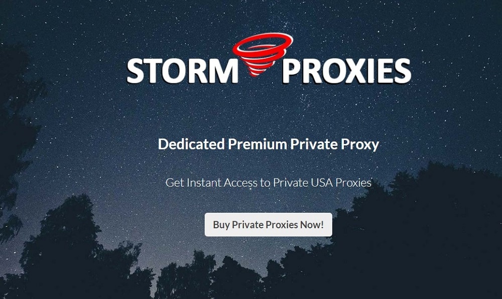 Storm Proxies for private proxies