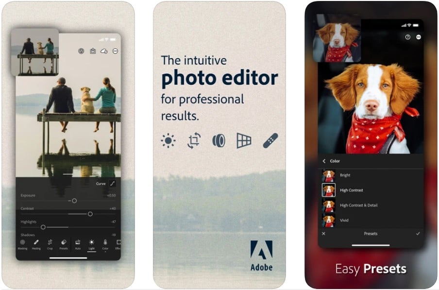 Adobe Lightroom apps from apps store