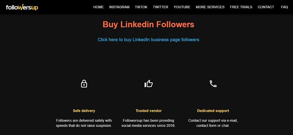 Followersup for buy Linkedin Followers