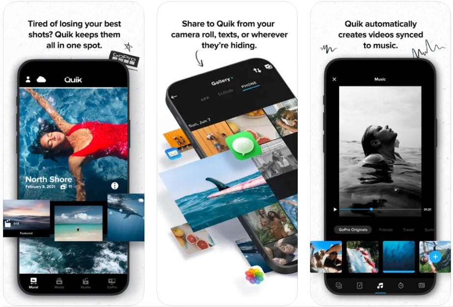 GoPro Quik apps from apps store