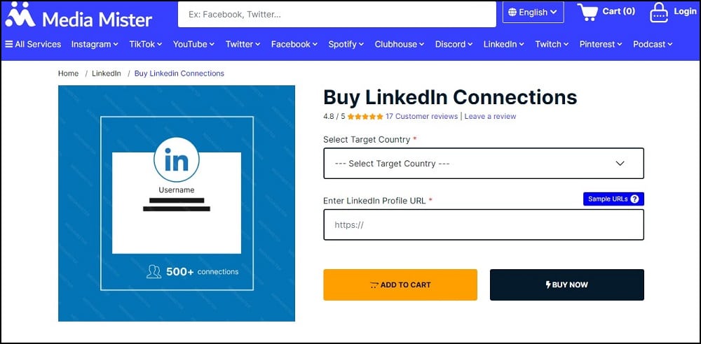 Media Mister for buy Linkedin Connections