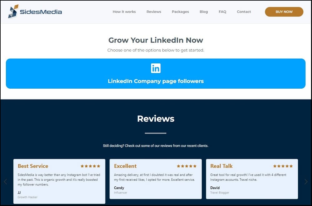 SidesMedia for grow your limkedin now