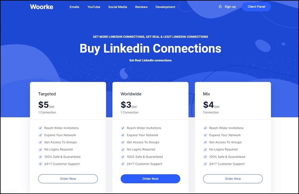 Woorke for Buy Linkedin Connections